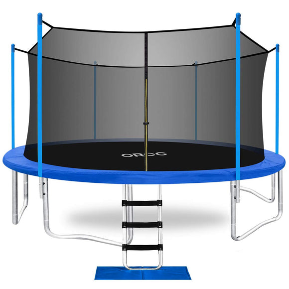 ORCC Upgraded 12' Trampoline with Safety Enclosure In-Net