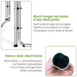 Zupapa 15 FT TUV Approved Trampoline with Enclosure net and poles Safety Pad Ladder Jumping Mat Rain Cover