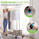 HOKEEPER Clothing Garment Rack with Shelves Capacity 450 lbs Clothing Racks on Wheels