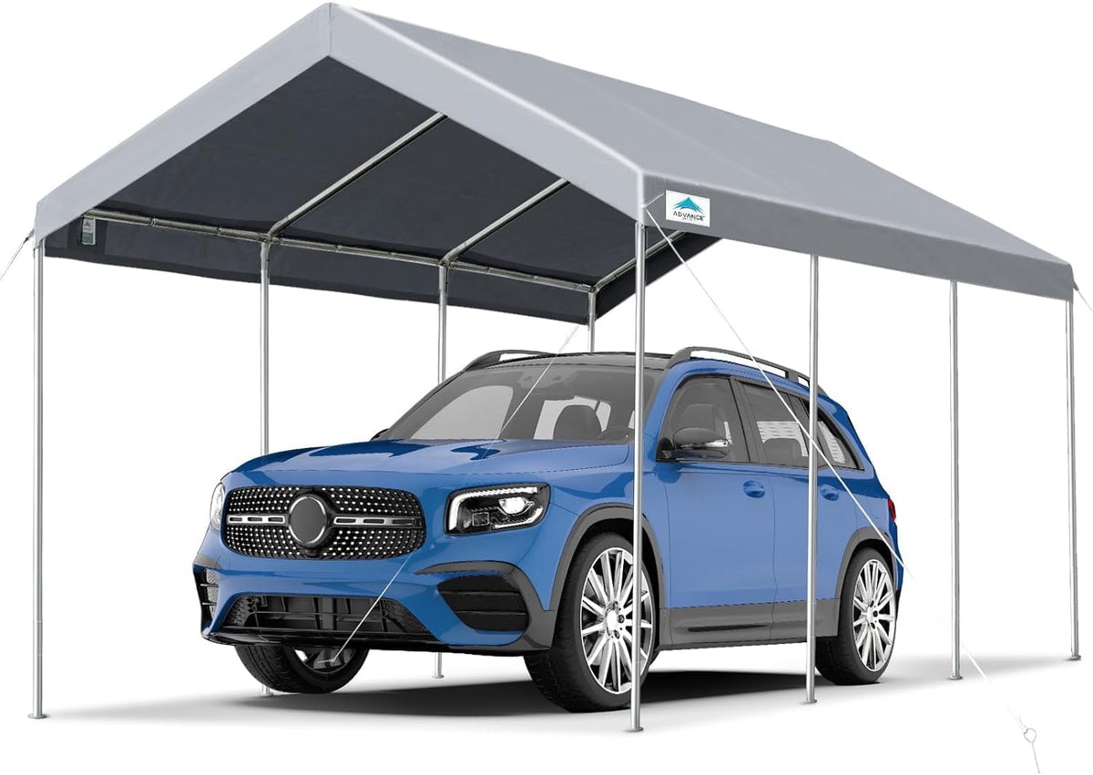 tent in garage ADVANCE OUTDOOR 10x20 ft Easy-to-Install Carport Heavy Duty Car Canopy – Brandline