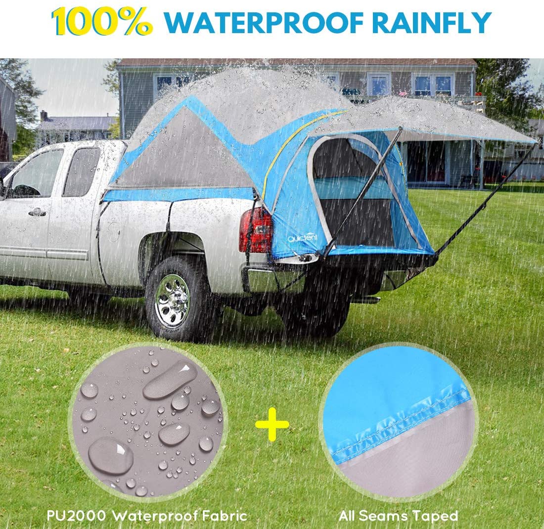 Quictent 5.5'5.8' Truck Tent With A Removable AwningFull Size Brandline