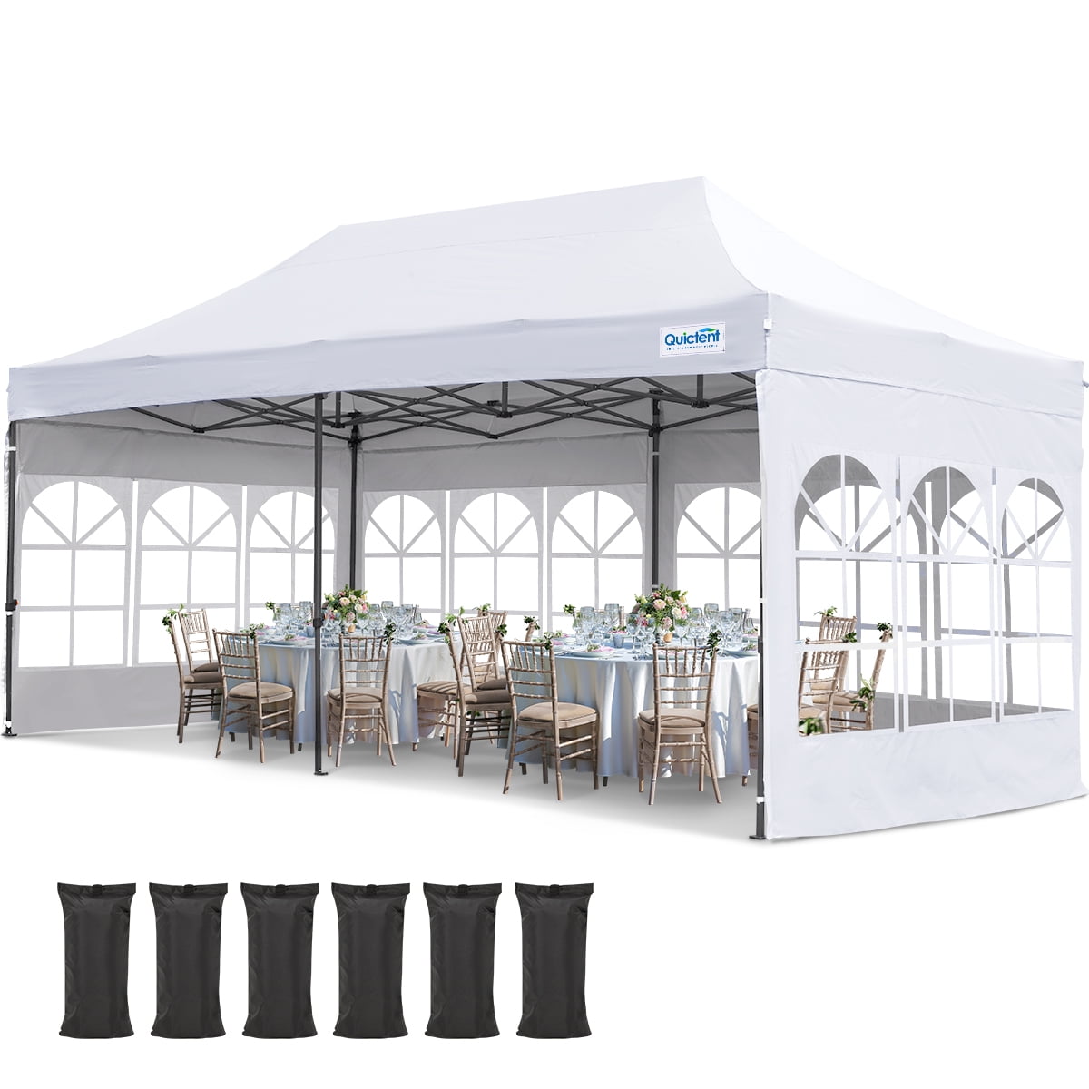 pop up tents 10 x 20 Quictent 10x20 Pop up Canopy with Sidewalls,Heavy Duty Enclosed Instan – Brandline