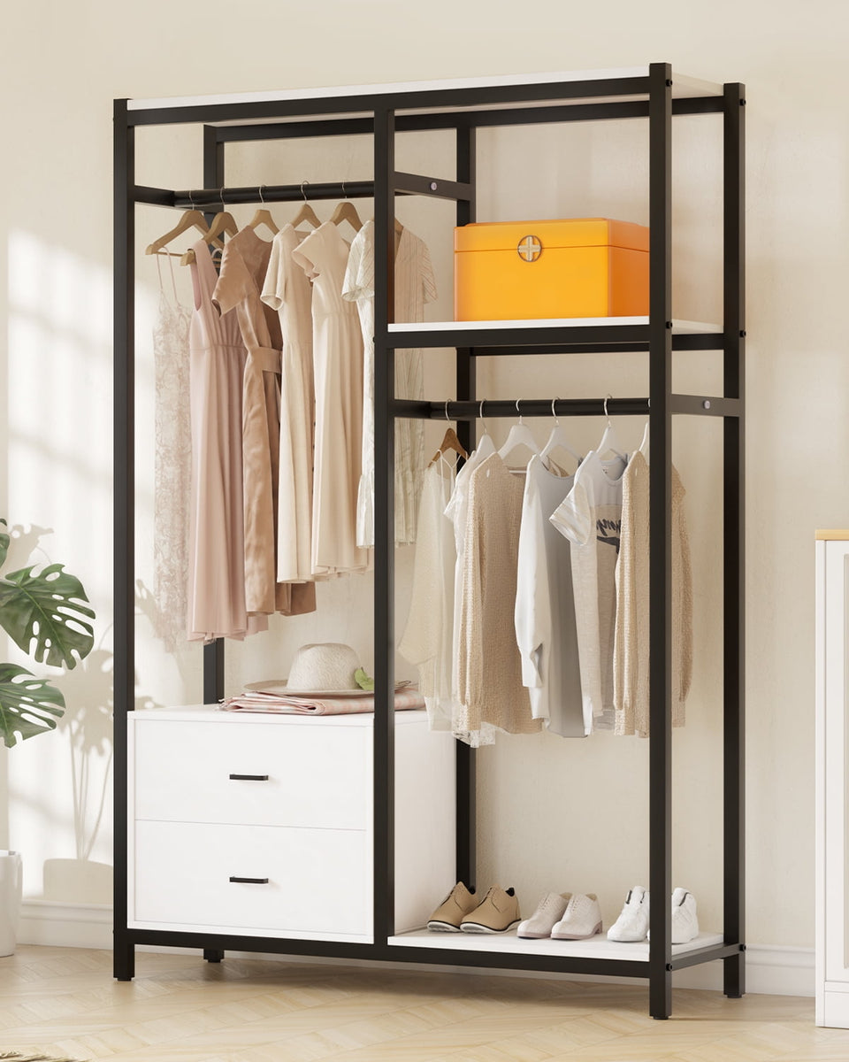 HOKEEPER 650lbs Freestanding Closet Organizer with Drawers and