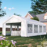 Quictent 13x26 Heavy Duty Party Tent Outdoor Canopy with Storage Bags & Church Windows