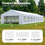 Quictent 20x60 Heavy Duty Party Tent Outdoor Canopy with Church Windows