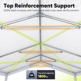 Quictent 20x60 Heavy Duty Party Tent Outdoor Canopy with Church Windows