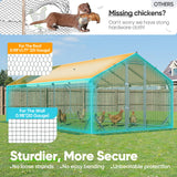 Quictent 18x9x6.6ft Large Metal Chicken Coop Run With Side Hardware Cloth