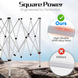 Quictent 10x10FT Pop Up Canopy Tent Without Sidewall | Instant Setup Gazebo for 1 Person, Gray