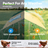 Quictent 18x9x6.6ft Large Metal Chicken Coop Run With Side Hardware Cloth