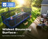 Zupapa 2500LBS Weight Capacity Rectangle Trampoline 13x23FT Outdoor Square Gymnastics Trampolines with 10-Year Quality Assurance for Kids Adults