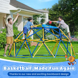 Zupapa 10FT Climbing Dome, Outdoor Jungle Gym for Kids with Climbing Grip, Easy Assembly Outdoor Play Equipment for Kids, Blue