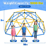 Zupapa 10FT Climbing Dome, Outdoor Jungle Gym for Kids with Climbing Grip, Easy Assembly Outdoor Play Equipment for Kids, Blue