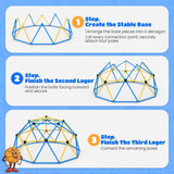 Zupapa 10FT Climbing Dome, Outdoor Jungle Gym for Kids with Climbing Grip, Easy Assembly Outdoor Play Equipment for Kids, Blue