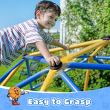 Zupapa 10FT Climbing Dome, Outdoor Jungle Gym for Kids with Climbing Grip, Easy Assembly Outdoor Play Equipment for Kids, Blue