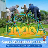 Zupapa 10FT Climbing Dome, Outdoor Jungle Gym for Kids with Climbing Grip, Easy Assembly Outdoor Play Equipment for Kids, Green