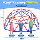 Zupapa 10FT Climbing Dome, Outdoor Jungle Gym for Kids with Climbing Grip, Easy Assembly Outdoor Play Equipment for Kids, Purple