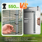 Quictent Large Metal Chicken Coop Run for 20+ Poultry with Nest Box,9x12 FT