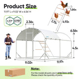 Quictent Essential Series 12x9ft Metal Chicken Coop Run with Climbing Ladder
