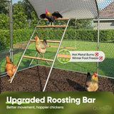 Quictent Essential Series 12x9ft Metal Chicken Coop Run with Climbing Ladder