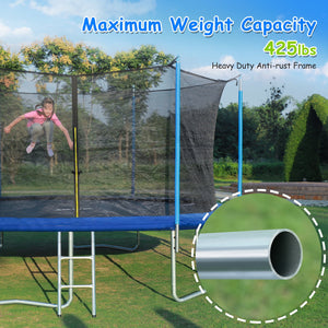 JUPA 15 14 12 10 8ft 425lbs Weight Capacity Trampoline for Kids