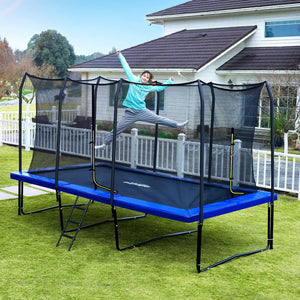 1500LBS Capacity Rectangle Trampoline 9X15FT 8X14FT Zupapa Outdoor Square Gymnastics Trampolines for Kids Adults Long Tumbling Trampolin