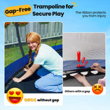 ORCC 1300LBS Weight Capacity Trampoline 16 15 14 12 10 8FT with Basketball Hoop Water Sprinkler Spiral Ground Stakes Outdoor Yard Trampolines for Kids Adults