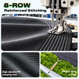 ORCC 1200LBS Weight Capacity Trampoline 16 15 14 12 10 8FT Without Basketball Hoop Water Sprinkler Spiral Ground Stakes Outdoor Yard Trampolines for Kids Adults
