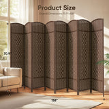 JOSTYLE 8 Panel Room Divider, Privacy Screen & Room Separation, Extra Wide