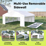 Quictent 20x20ft Heavy Duty Party Tent Outdoor Canopy with Mesh Windows