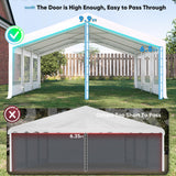 Quictent 20x20ft Heavy Duty Party Tent Outdoor Canopy with Mesh Windows