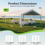 Quictent 20'x20' Heavy Duty Party Tent Outdoor Canopy with Church Windows