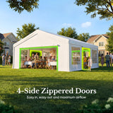 Quictent 20'x20' Heavy Duty Party Tent Outdoor Canopy with Church Windows
