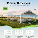 Quictent 20x30ft Heavy Duty Party Tent Outdoor Canopy with Mesh Windows