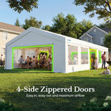 Quictent 20x30ft Heavy Duty Party Tent Outdoor Canopy with Mesh Windows