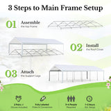 Quictent 20x30ft Heavy Duty Party Tent Outdoor Canopy with Mesh Windows
