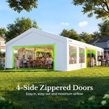 Quictent 20x40ft Heavy Duty Party Tent Outdoor Canopy with Mesh Windows