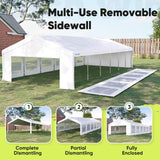 Quictent 20x40ft Heavy Duty Party Tent Outdoor Canopy with Mesh Windows