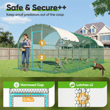 Quictent Essential Series 24x9ft Metal Chicken Coop Run with Climbing Ladder