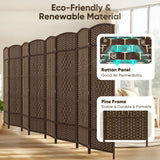 JOSTYLE 8 Panel Room Divider, Privacy Screen & Room Separation, Extra Wide