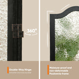 JOSTYLE Acrylic Room Divider, Black, 3-Panel, 67" H x 47.2" W