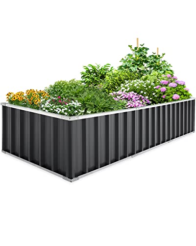 KING BIRD Galvanized Raised Garden Bed with 2 Installation Methods for DIY, 101