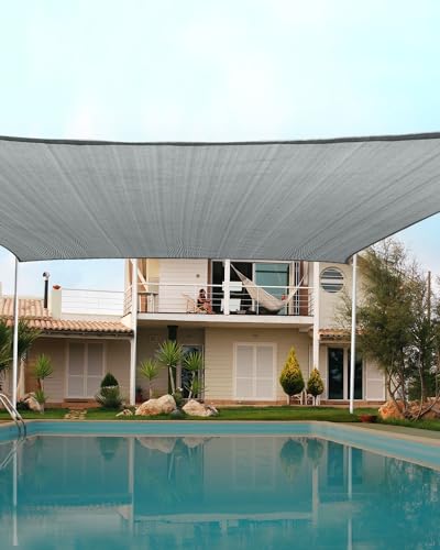 Quictent 20x26ft Sun Shade Sail for Patio, 185GSM Heavy Duty Rectangular Outdoor Sunshades UV Block Outside Canopy Cover for Backyard