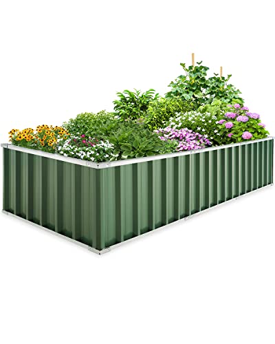 KING BIRD Galvanized Raised Garden Bed with 2 Installation Methods for DIY, 101