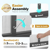 KING BIRD Greenhouse for Outdoors, 7.4x6 FT Polycarbonate Walk-in Green House for Outside, Aluminum Frame UV Resistant Panel Garden Backyard W/ Lockable Mesh Door Roof Vent, 2 Racks, Black