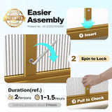 KING BIRD Greenhouse for Outdoors, 4x6 FT Polycarbonate Walk-in Green House, Quick-Setup Aluminum Frame UV Resistant Panel for Outside Garden Backyard W/ Lockable Screen Door, Vent, Yellow