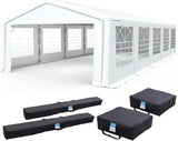 Quictent Premium 16x32 Reinforced Heavy Duty Party Tent with 4 Storage Bags & Church Windows