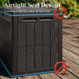 Quictent 120 Gallon Heavy Duty Resin Deck Box, Weatherproof Waterproof Outdoor Storage Bench