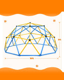 Zupapa Climbing Dome with Hammock, Supports up to 1000lbs Jungle Gym,10FT Dome Climber with Hammock for Kids 3 to 10 Outdoor Play Equipment Blue