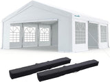 Quictent 20'x20' Heavy Duty Party Tent Outdoor Canopy with Church Windows