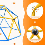 Zupapa Climbing Dome with Hammock, Supports up to 1000lbs Jungle Gym,10FT Dome Climber with Hammock for Kids 3 to 10 Outdoor Play Equipment Blue